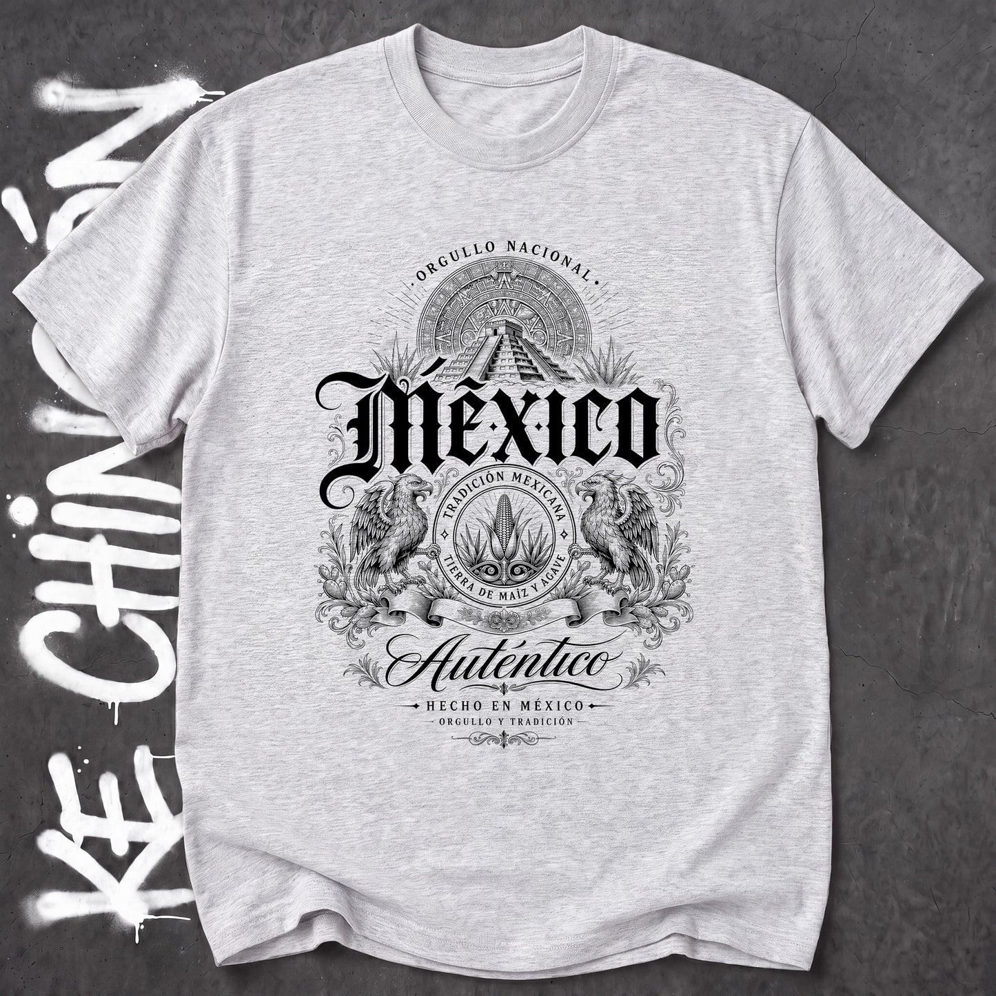 KE CHINGON t-shirt in Ash color - SKU KC-0037