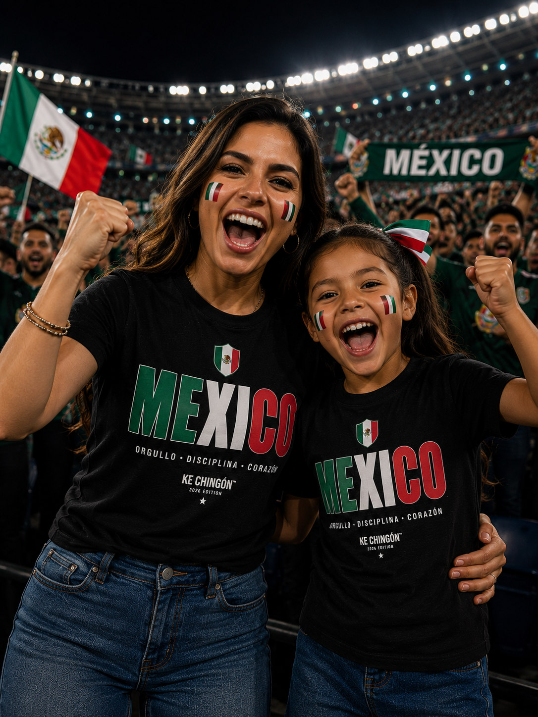 Playera México Negra Unisex | KE CHINGÓN™ 2026 Edition