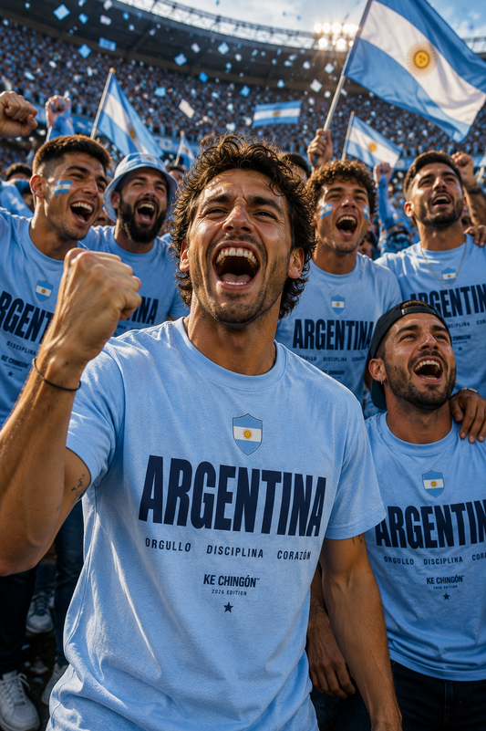 Playera Argentina Unisex| KE CHINGÓN™ 2026 Edition
