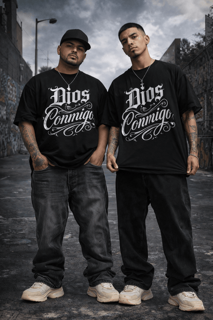 DIOS CONMIGO Oversized T-Shirt Unisex Streetwear - KE CHINGON