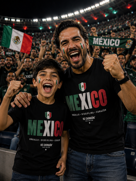 Playera México Negra Unisex | KE CHINGÓN™ 2026 Edition