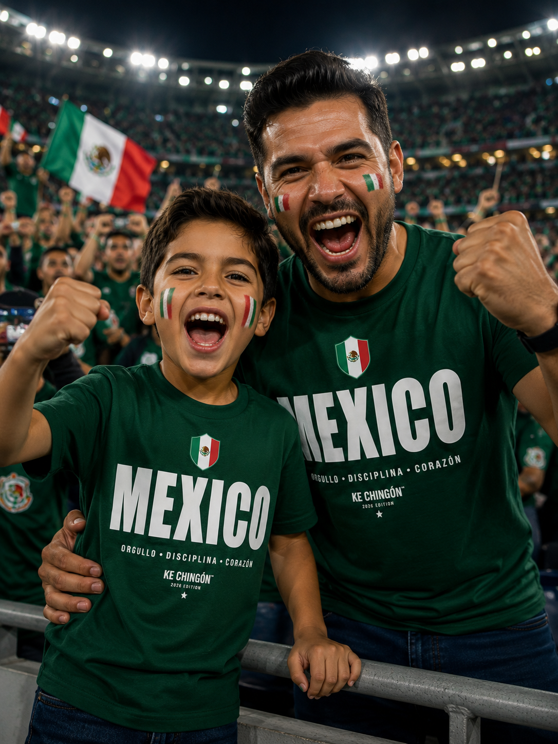Playera México Verde Unisex| KE CHINGÓN™ 2026 Edition