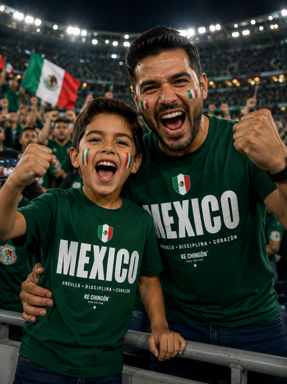 Playera México Verde Unisex| KE CHINGÓN™ 2026 Edition