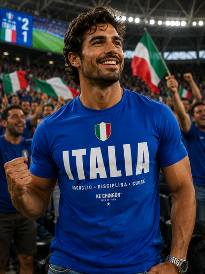 Italy Soccer Fan Unisex T-Shirt | KE CHINGÓN™ 2026 Edition