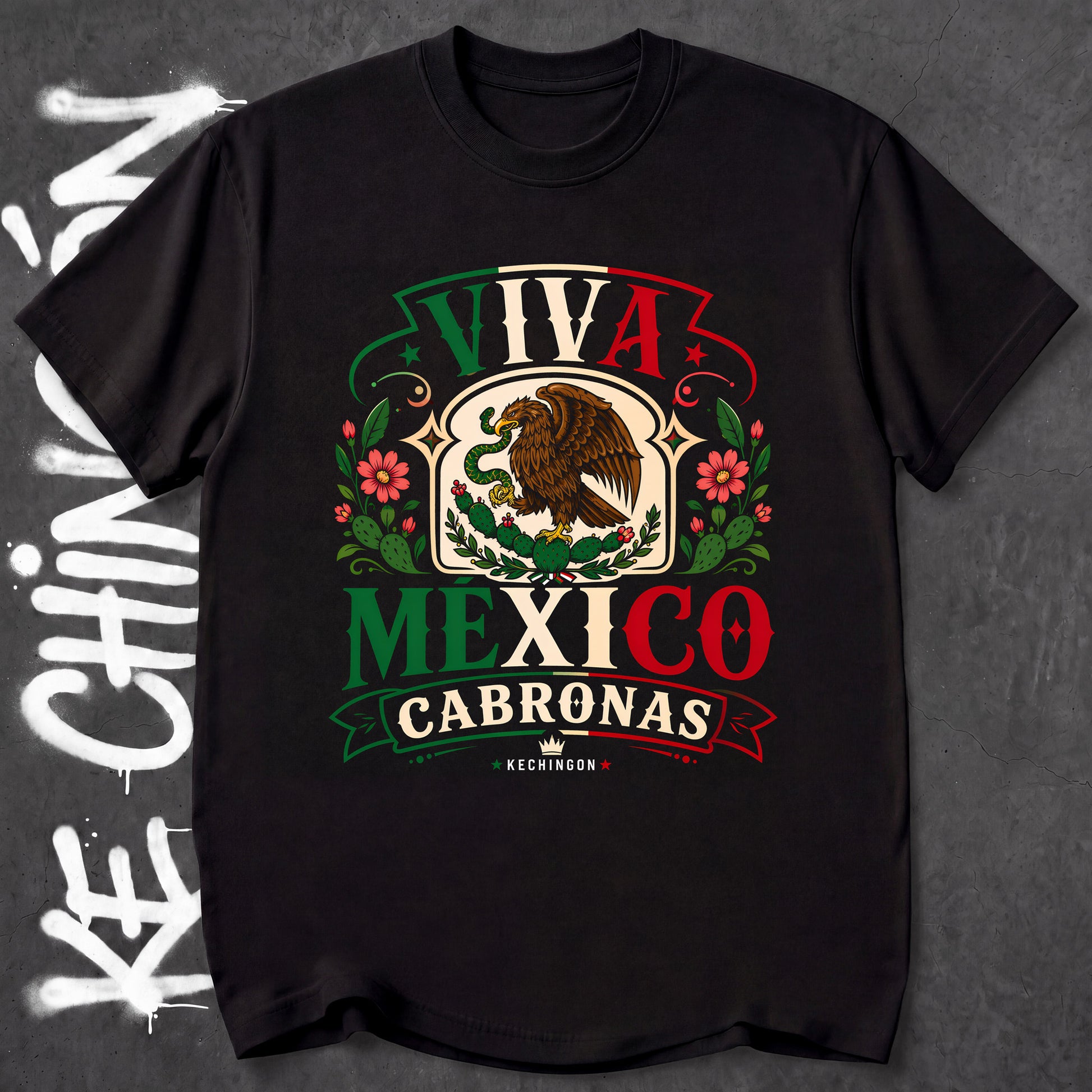 KE CHINGON t-shirt in Black color - SKU KC-0034