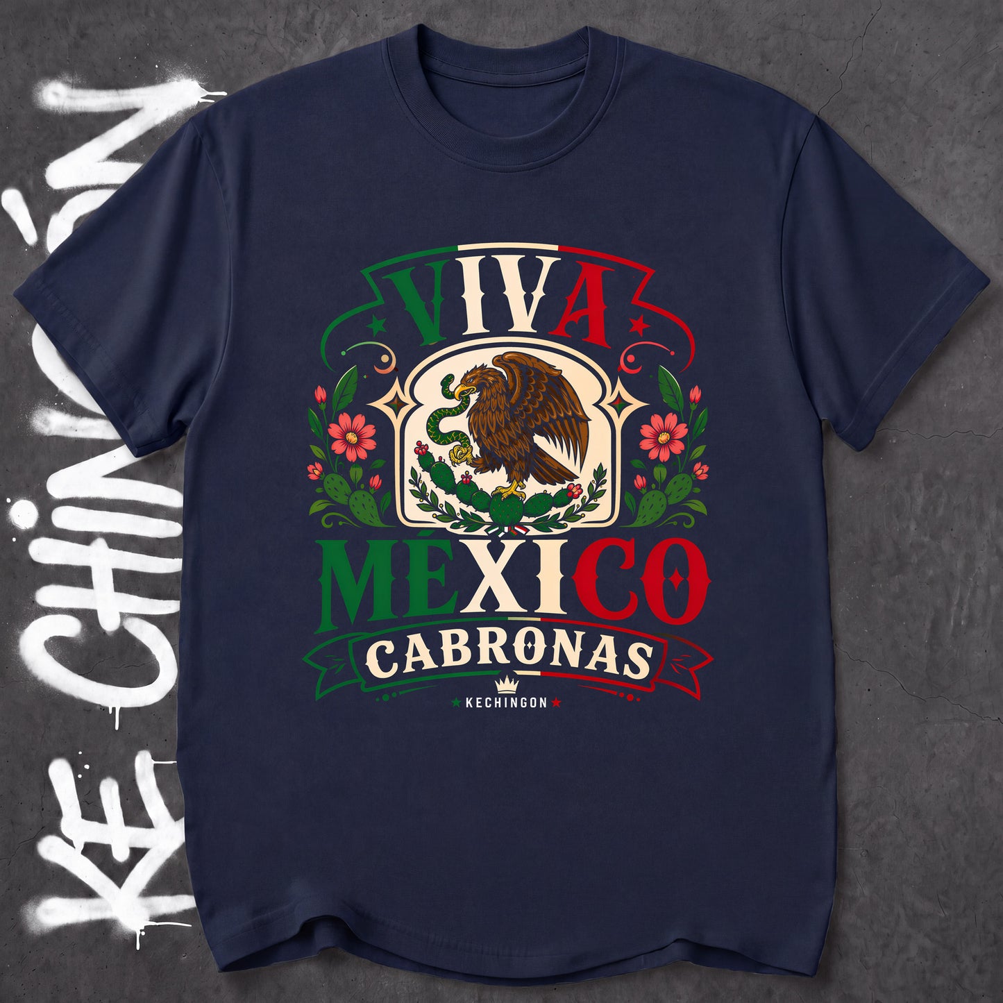 KE CHINGON t-shirt in Navy color - SKU KC-0034