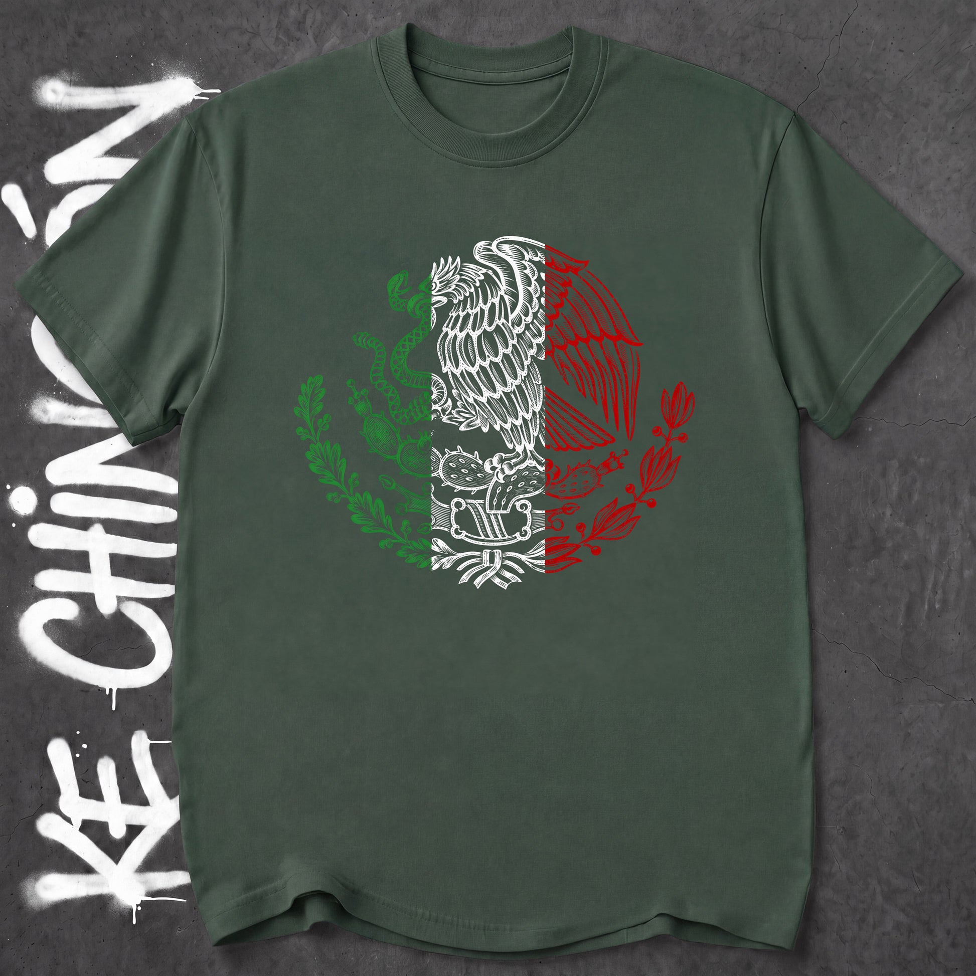 KE CHINGON t-shirt in Forest Green color - SKU KC-0035