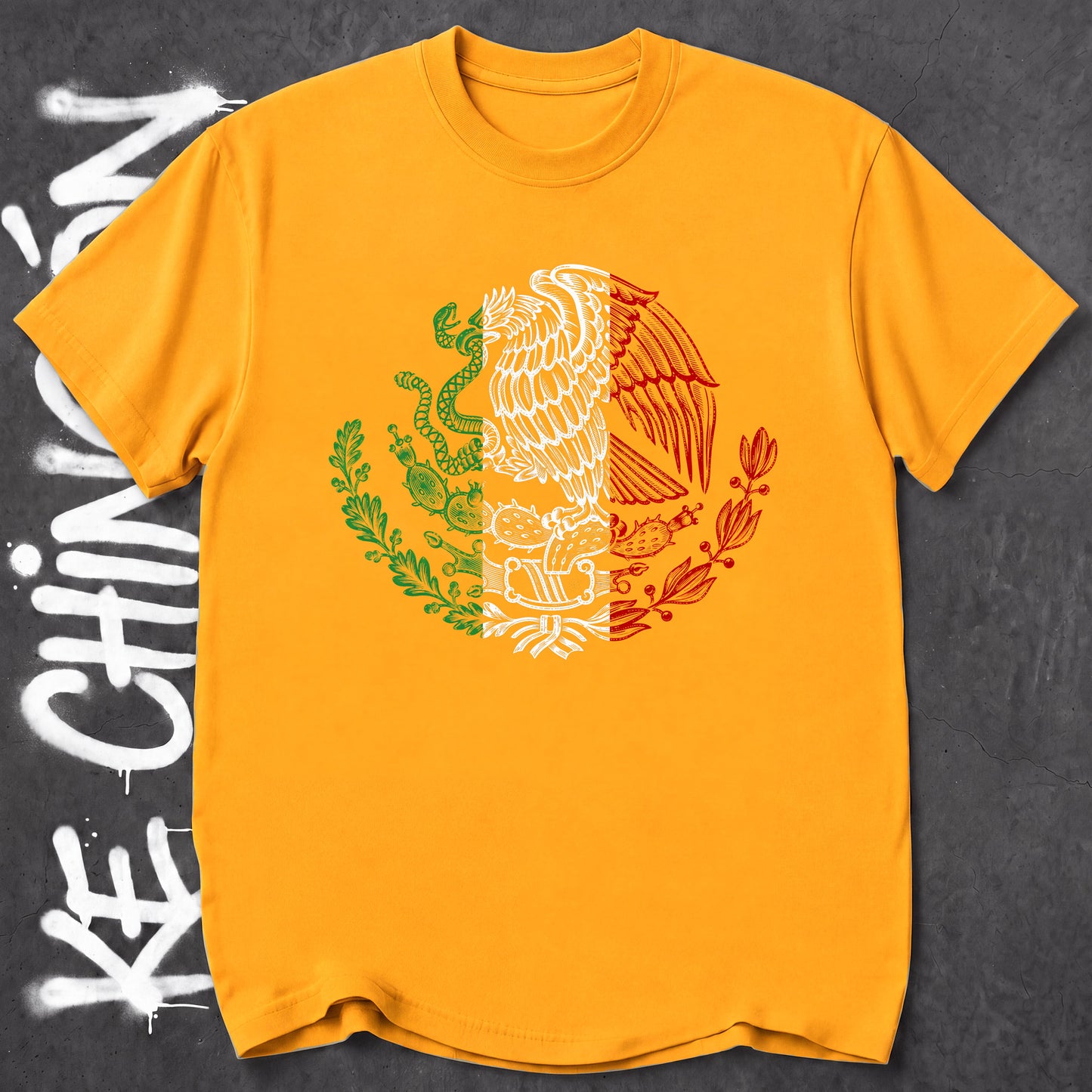 KE CHINGON t-shirt in Gold color - SKU KC-0035