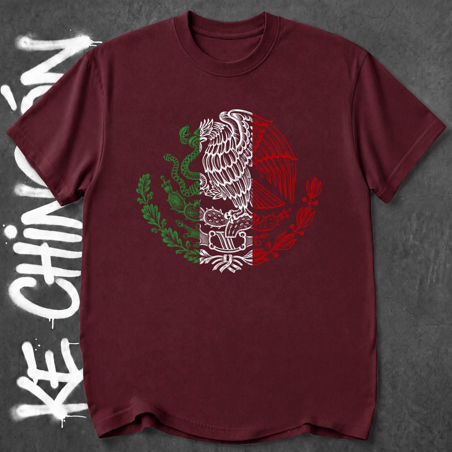 KE CHINGON t-shirt in Maroon color - SKU KC-0035