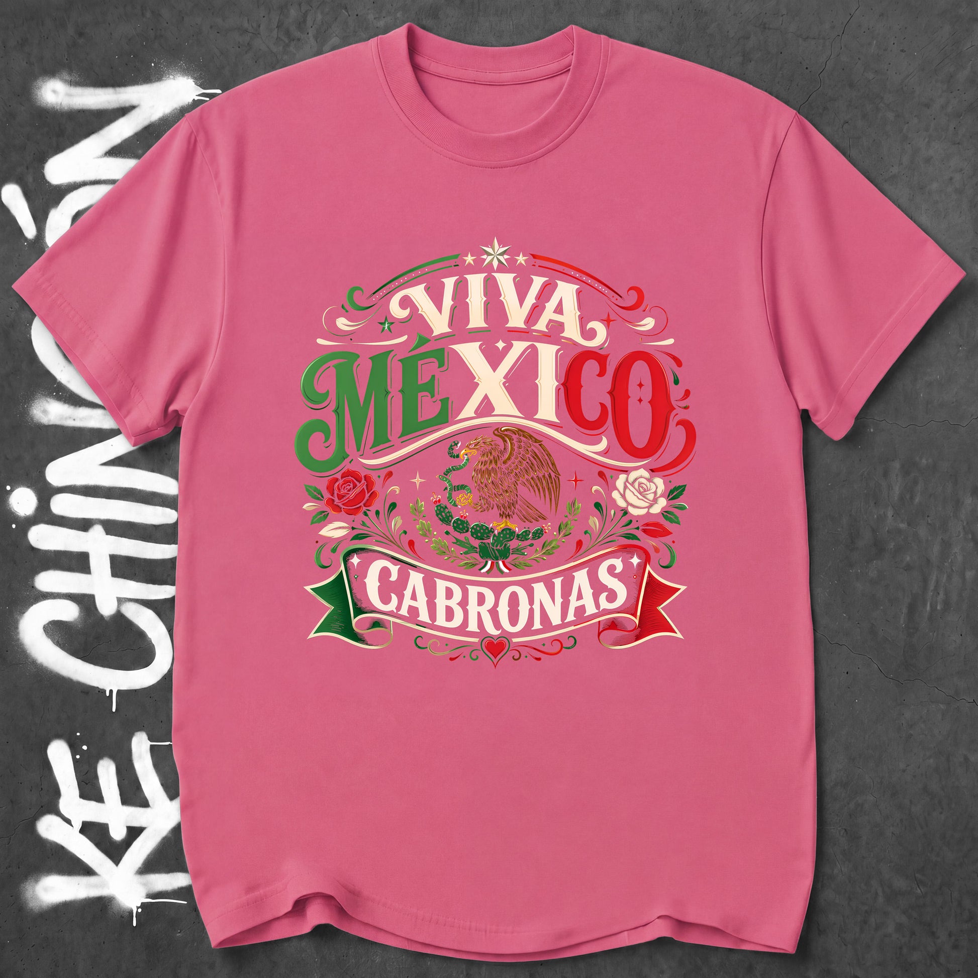 KE CHINGON t-shirt in Azalea color - SKU KC-0036