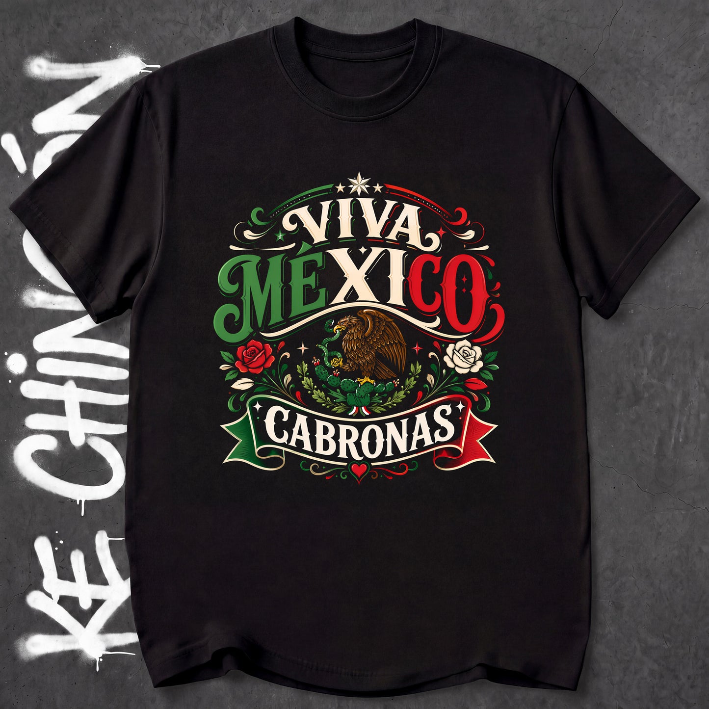 KE CHINGON t-shirt in Black color - SKU KC-0036