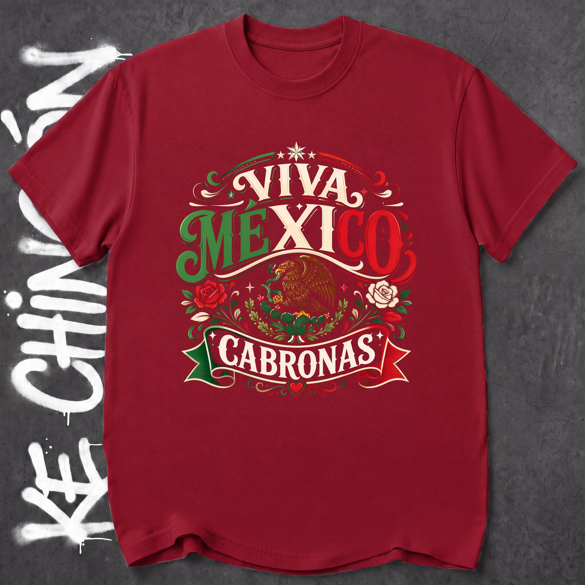 KE CHINGON t-shirt in Cardinal Red color - SKU KC-0036