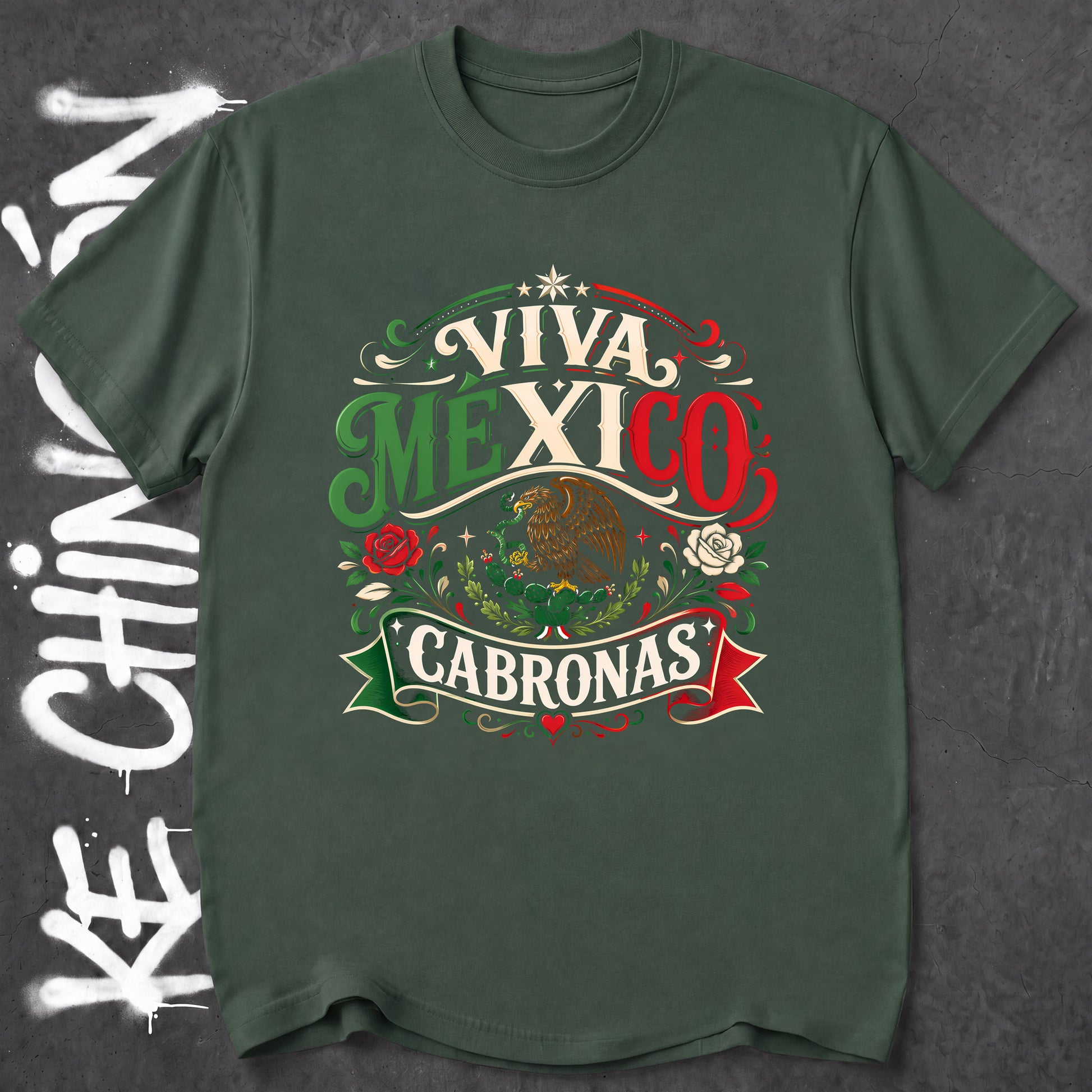 KE CHINGON t-shirt in Forest Green color - SKU KC-0036
