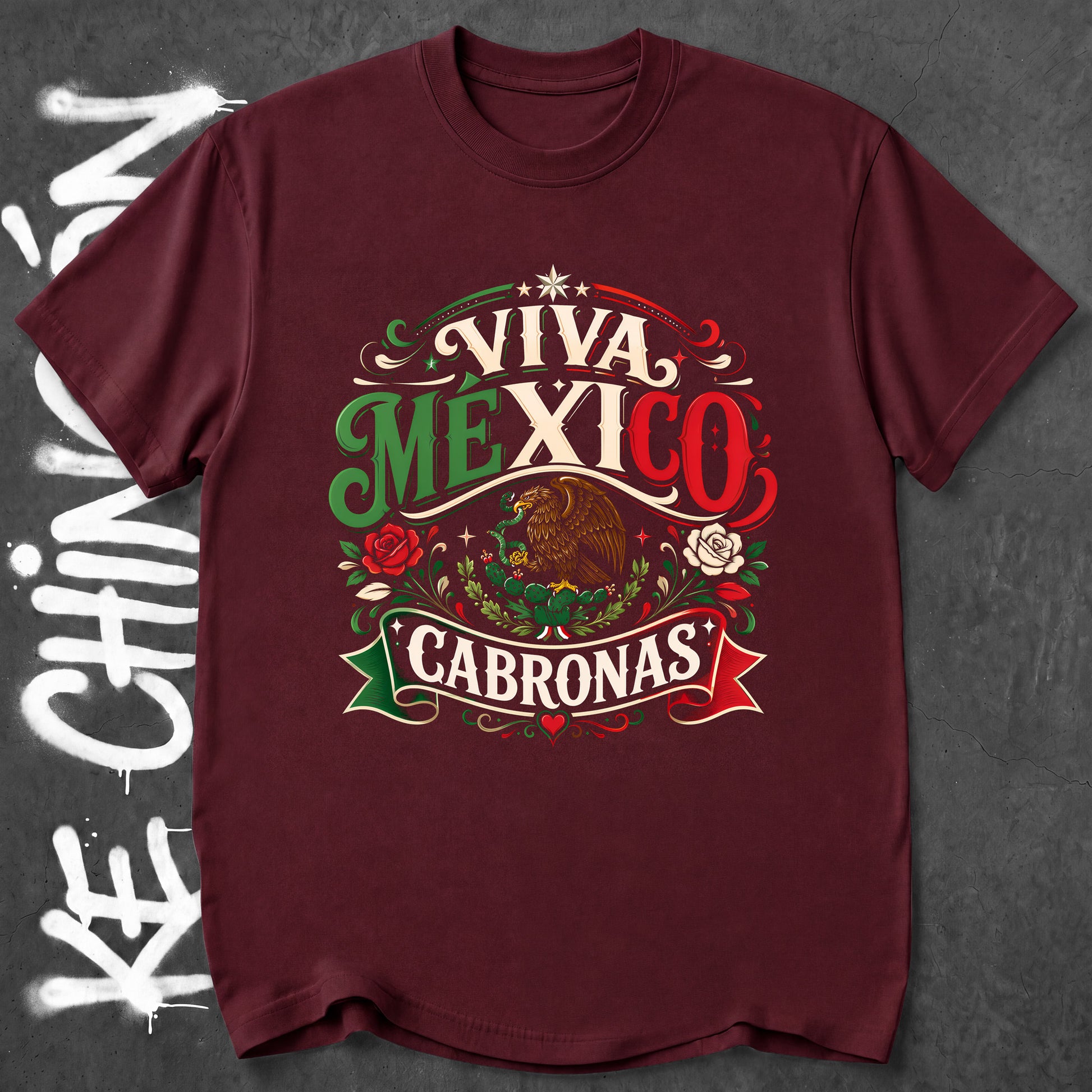 KE CHINGON t-shirt in Maroon color - SKU KC-0036