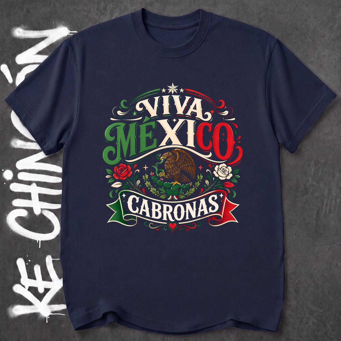 KE CHINGON t-shirt in Navy color - SKU KC-0036