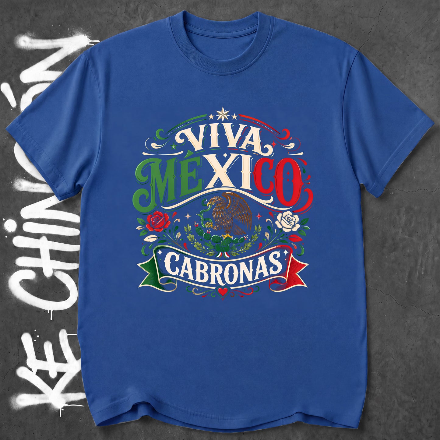 KE CHINGON t-shirt in Royal color - SKU KC-0036
