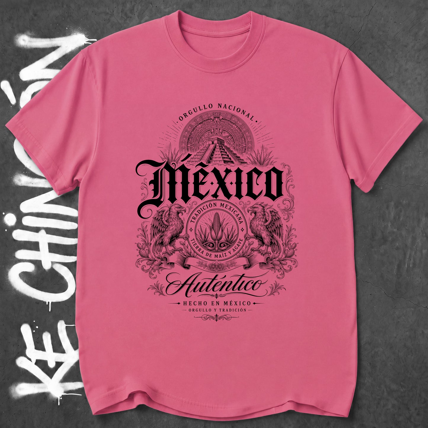 KE CHINGON t-shirt in Azalea color - SKU KC-0037