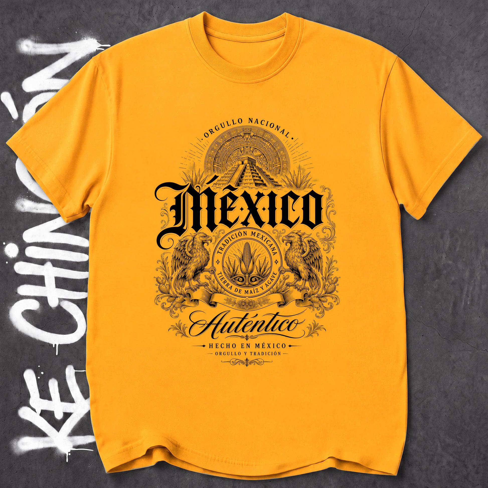 KE CHINGON t-shirt in Gold color - SKU KC-0037