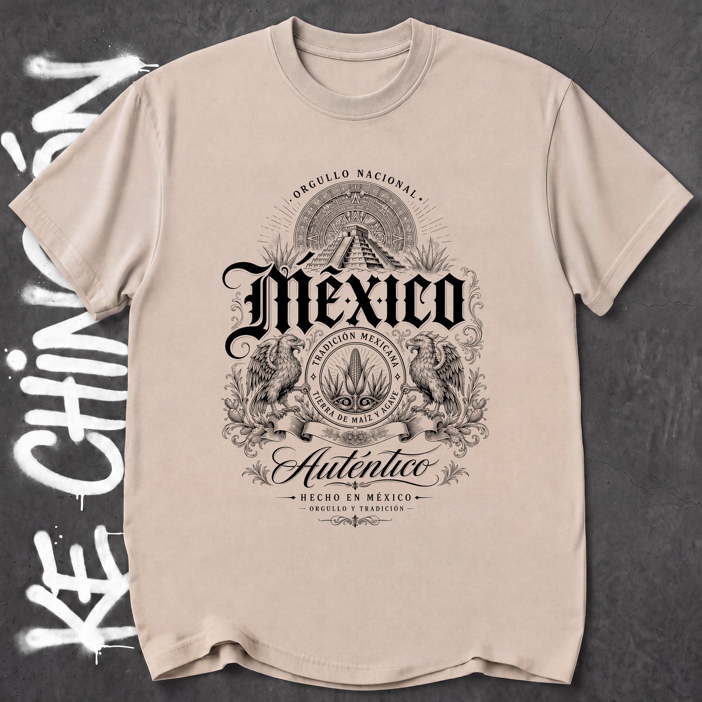 KE CHINGON t-shirt in Ice Grey color - SKU KC-0037