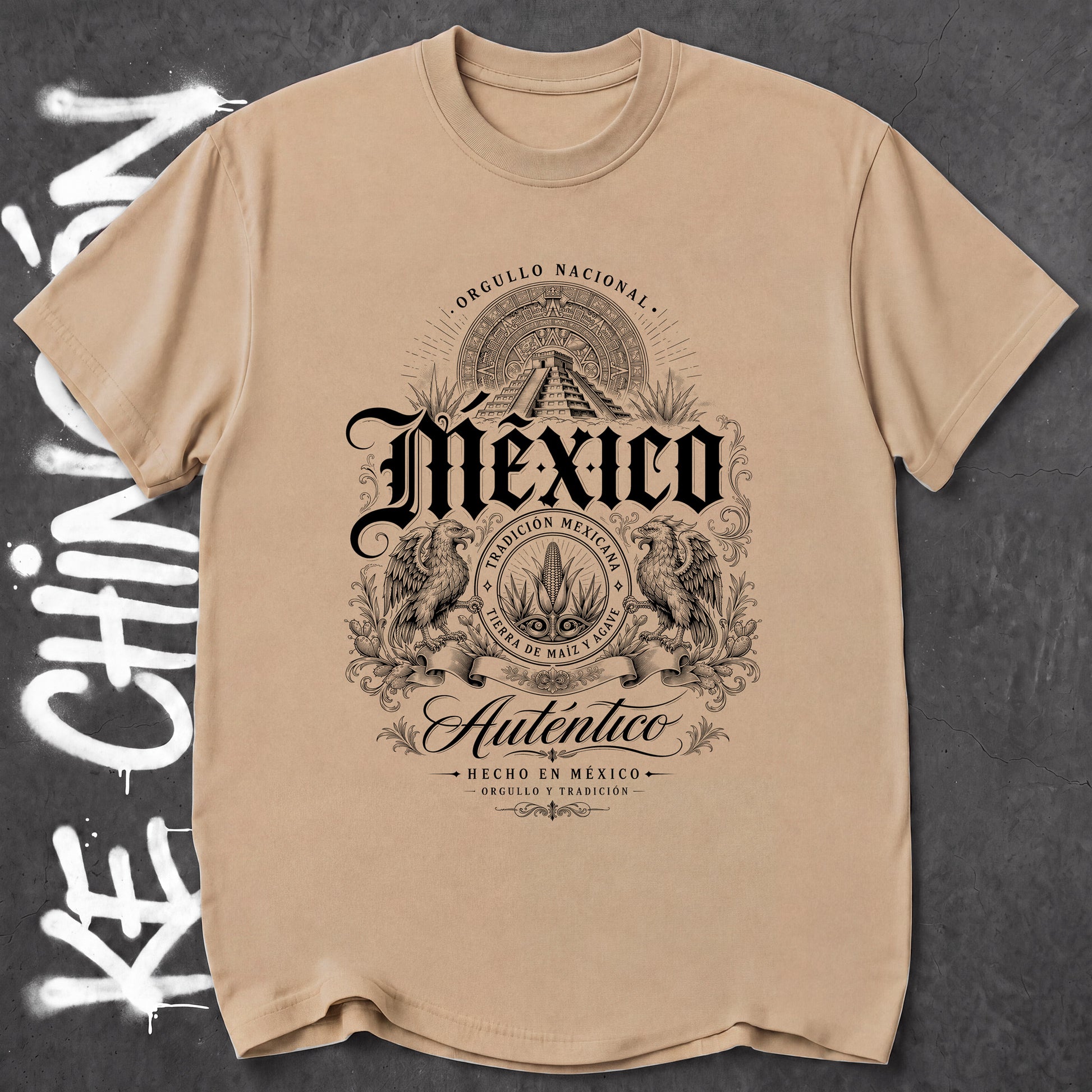 KE CHINGON t-shirt in Sand color - SKU KC-0037