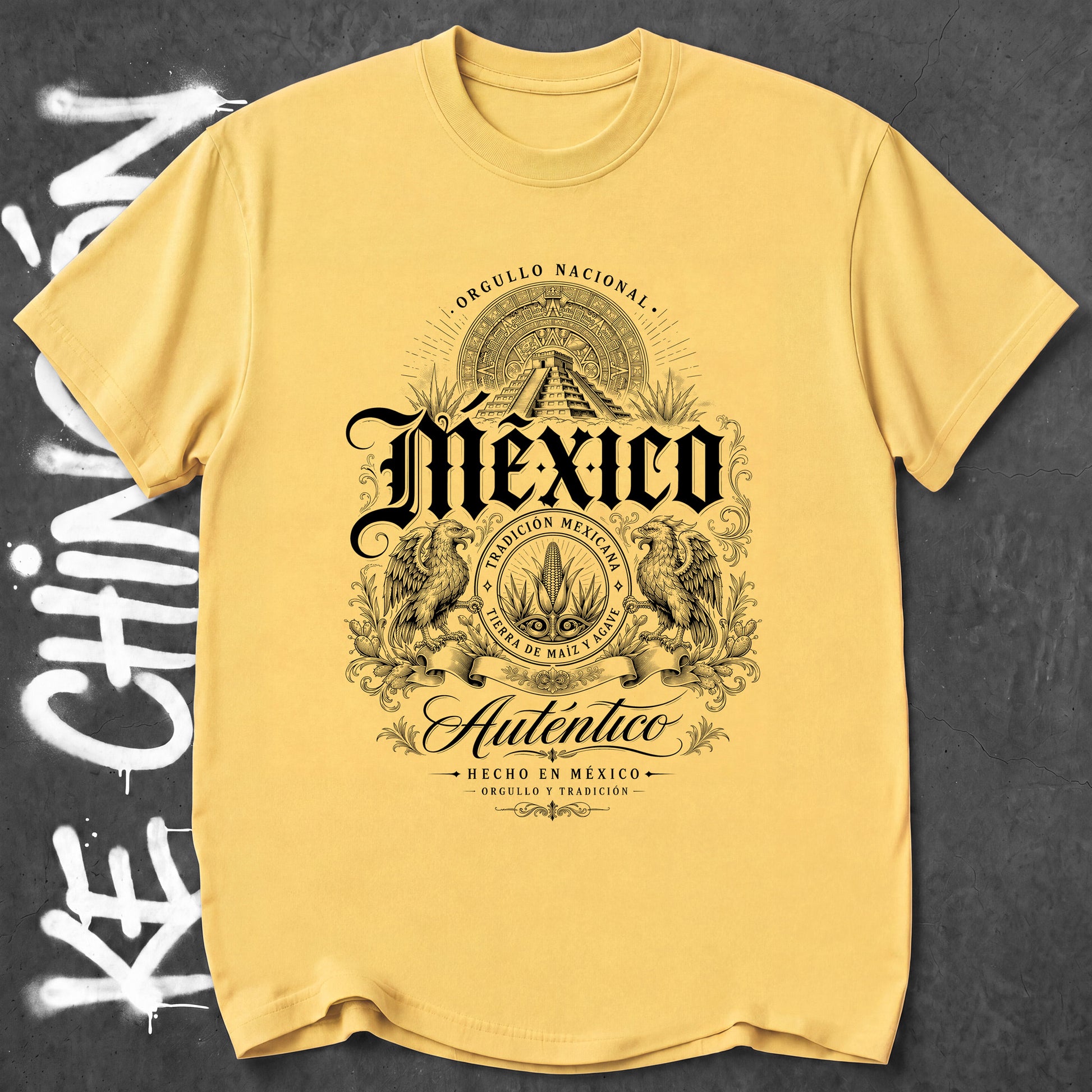 KE CHINGON t-shirt in Yellow Haze color - SKU KC-0037