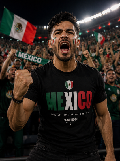 Playera México Negra Unisex | KE CHINGÓN™ 2026 Edition