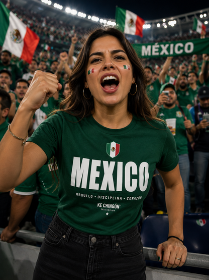 Playera México Verde Unisex| KE CHINGÓN™ 2026 Edition