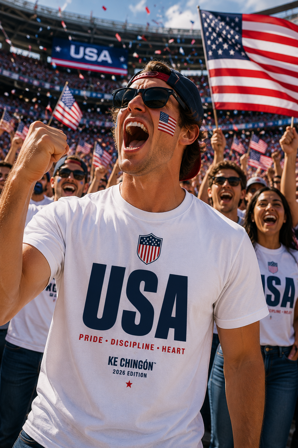 USA Soccer Fan Unisex T-Shirt | KE CHINGÓN™ 2026 Edition