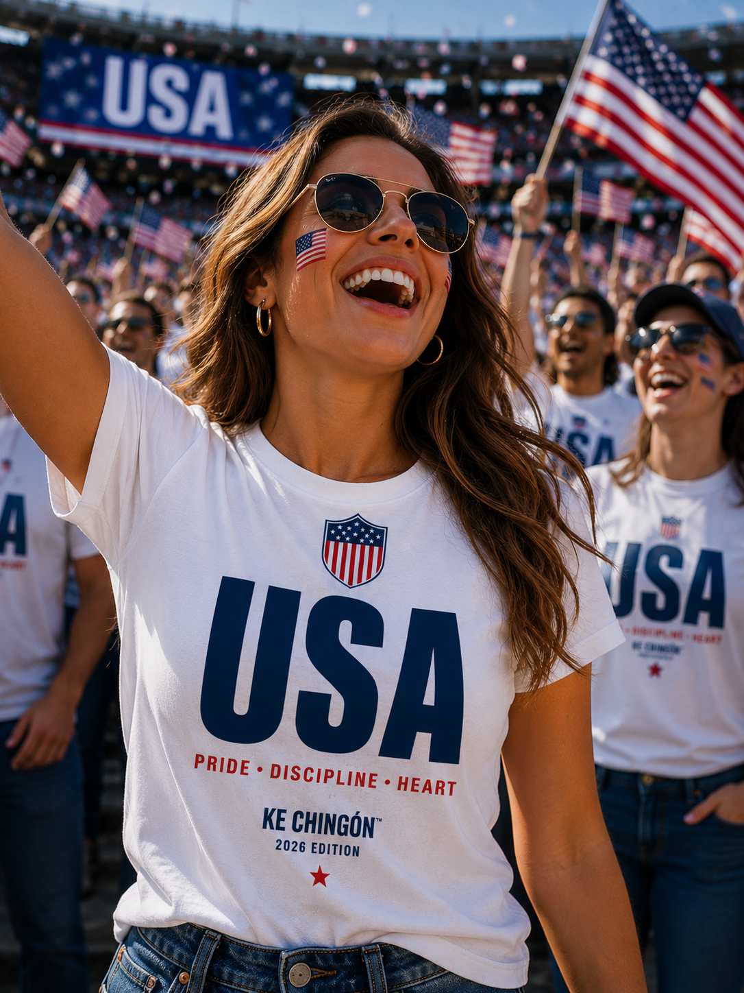 USA Soccer Fan Unisex T-Shirt | KE CHINGÓN™ 2026 Edition