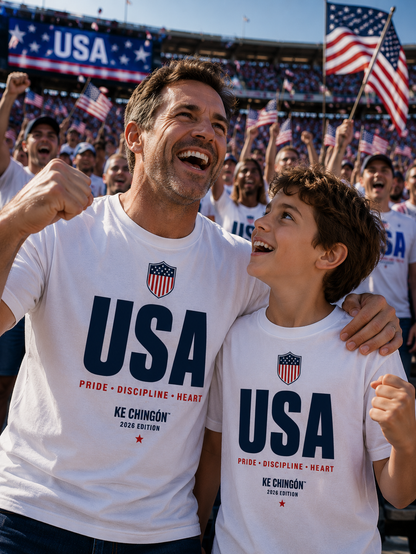 USA Soccer Fan Unisex T-Shirt | KE CHINGÓN™ 2026 Edition